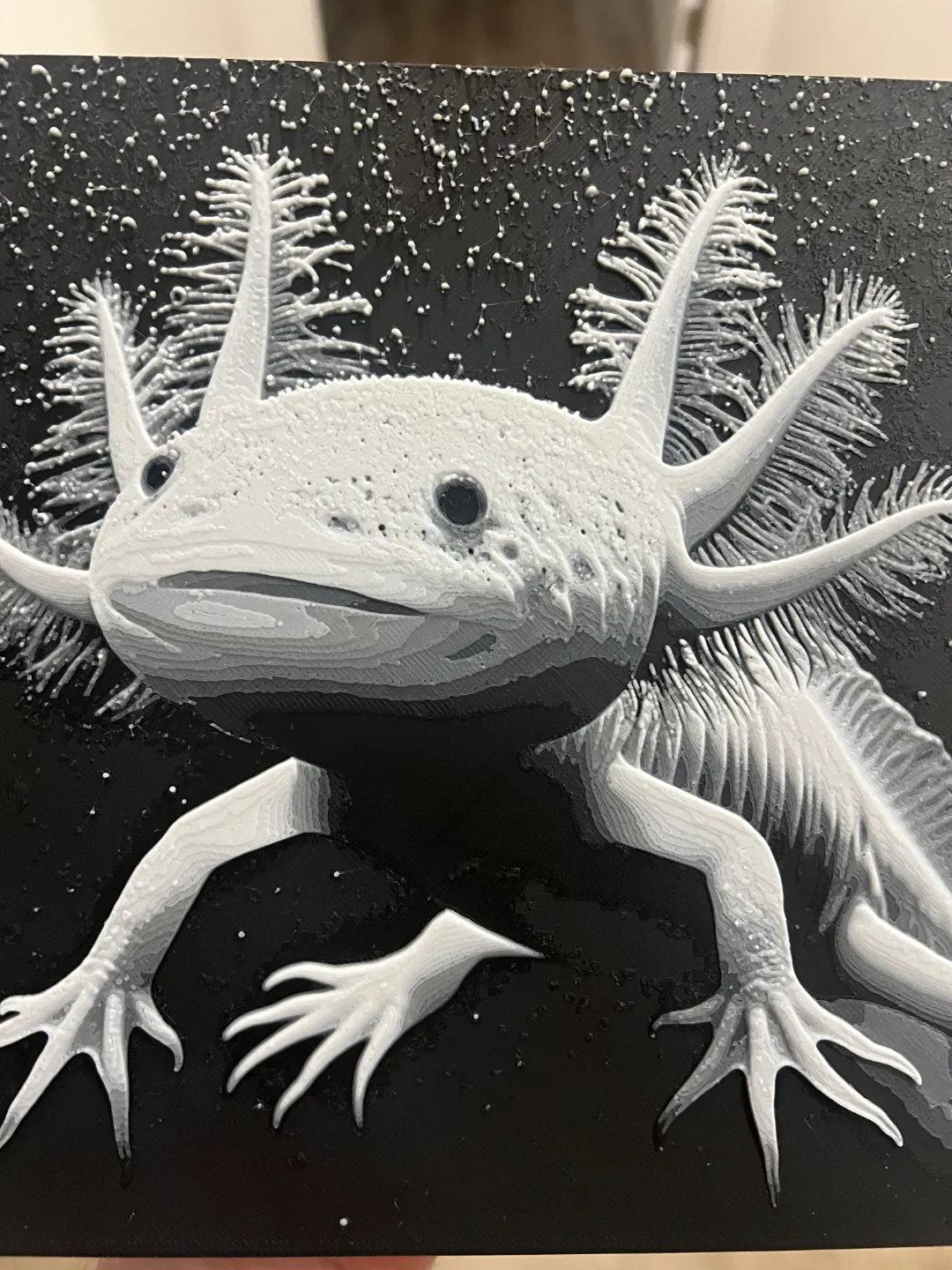 Axolotl Salamander Art Hueforge