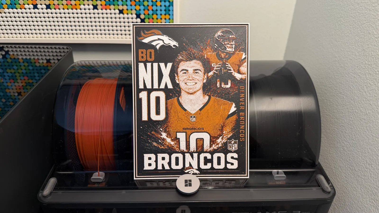 Bo Nix Denver Broncos NFL Player Card HueForge