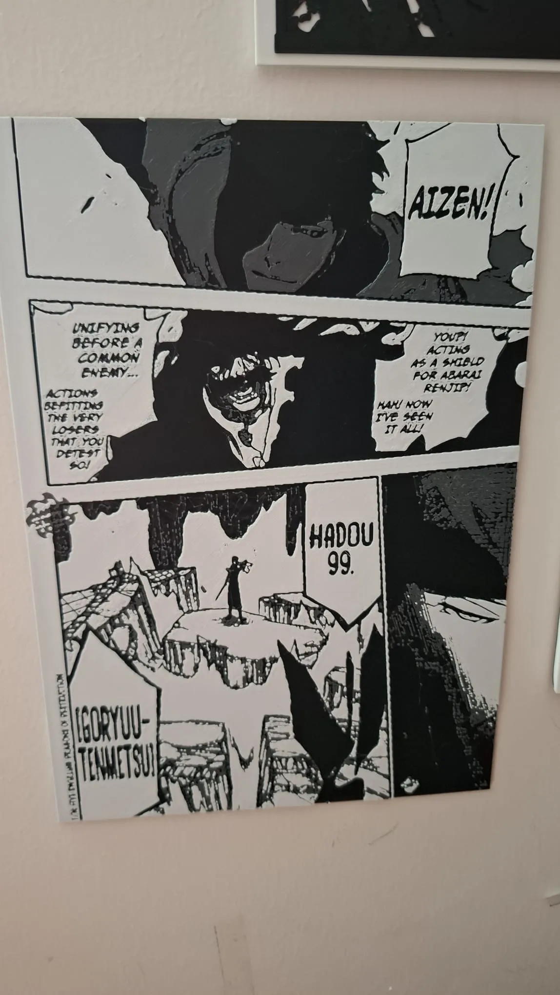 Bleach Aizen Hado 99 Manga Panel 2D Wall Art