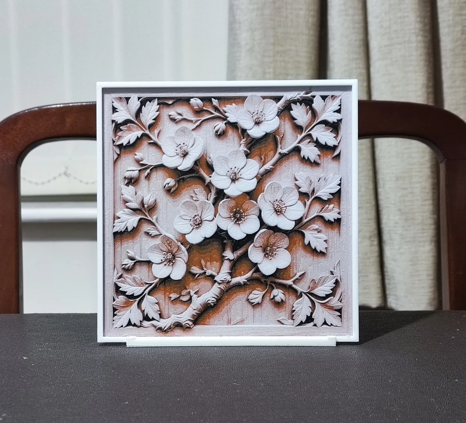 Carved Cherry Blossom - HueForge 3 Color