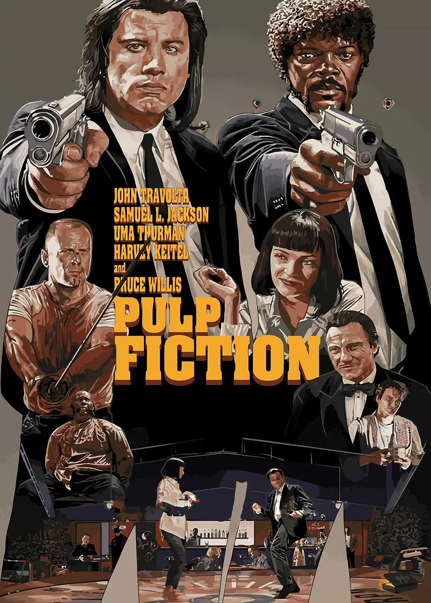 Pulp Fiction 5 x 7 hueforge