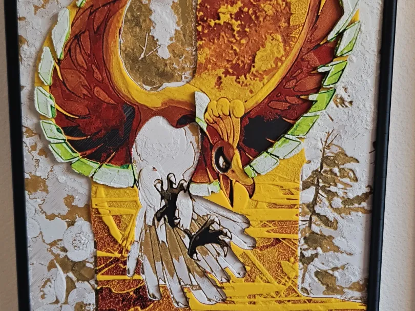 Ho-Oh Hueforge/Chroma Canvas Artwork