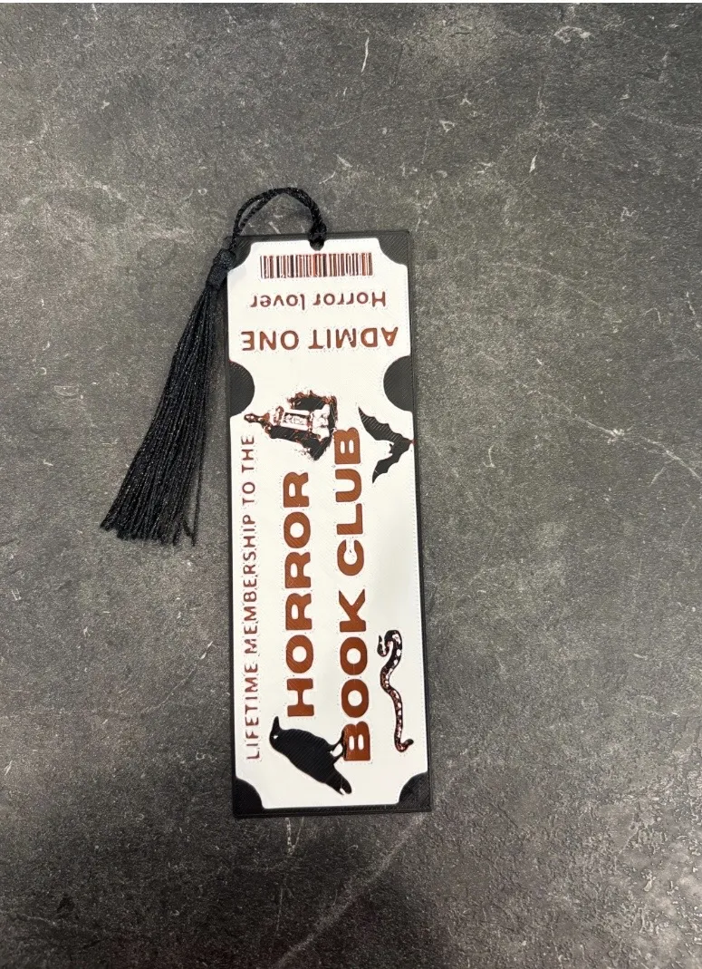 Horror Ticket Bookmark Hueforge