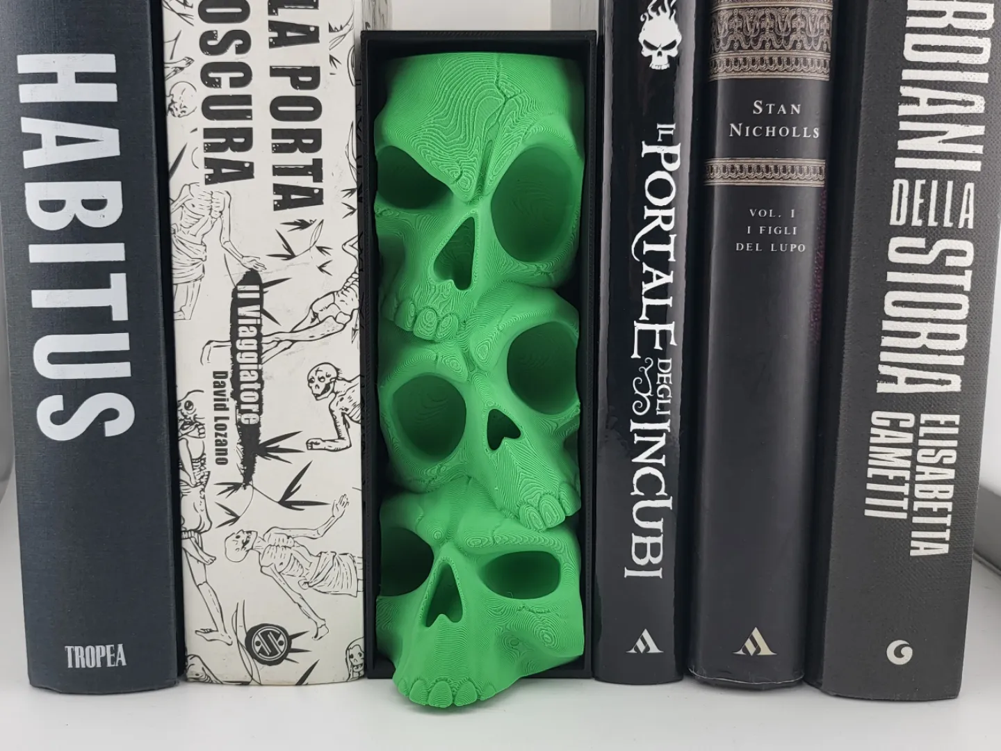 Skull Book Nook Skeleton Bookshelf Insert Book