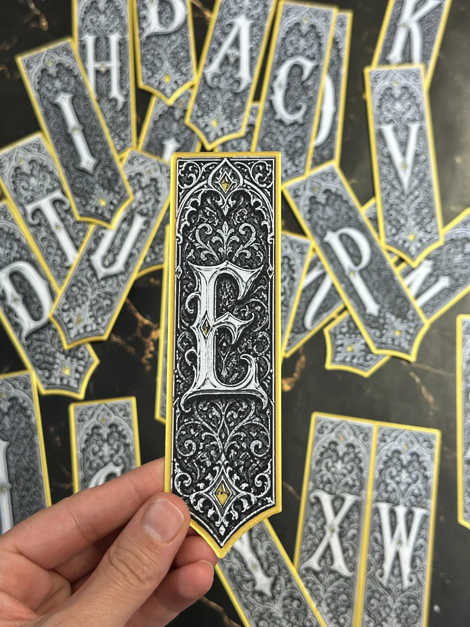 Gothic Letter E Bookmark - HueForge Alphabet