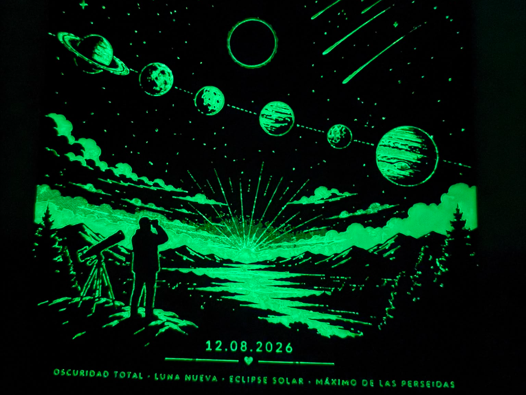 Total Solar Eclipse & Perseids 12.08.2026 Wall Art