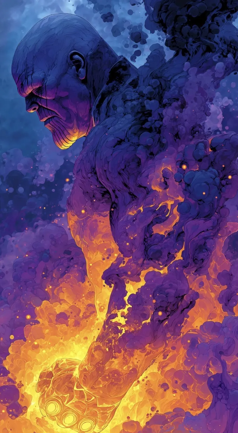 Thanos on Fire Hueforge