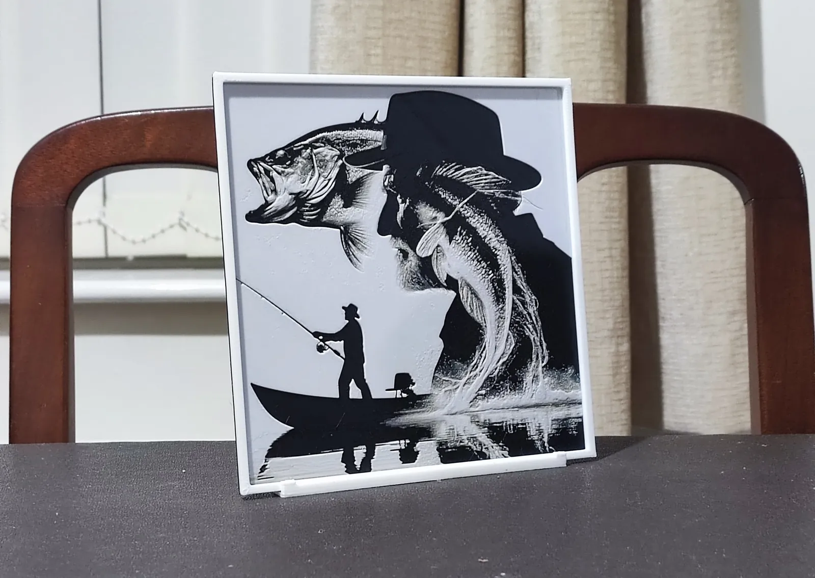 Double Exposure Gone Fishing - 3 Color HueForge