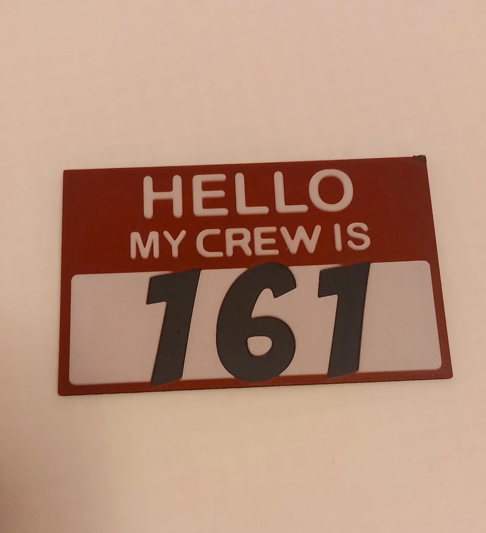 HueForge | 3D printed Sticker "161"
