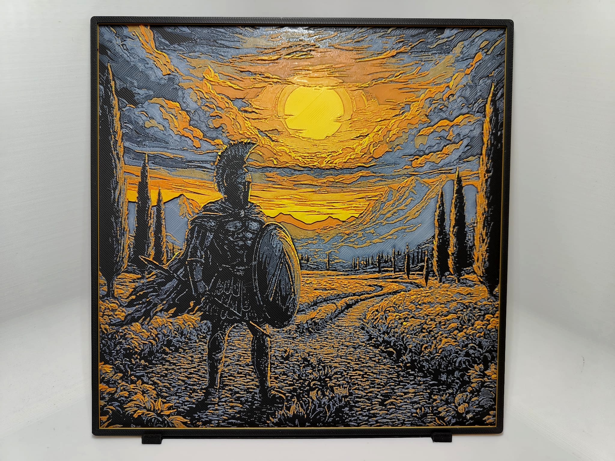 Spartan Warrior Sunset - Hueforge
