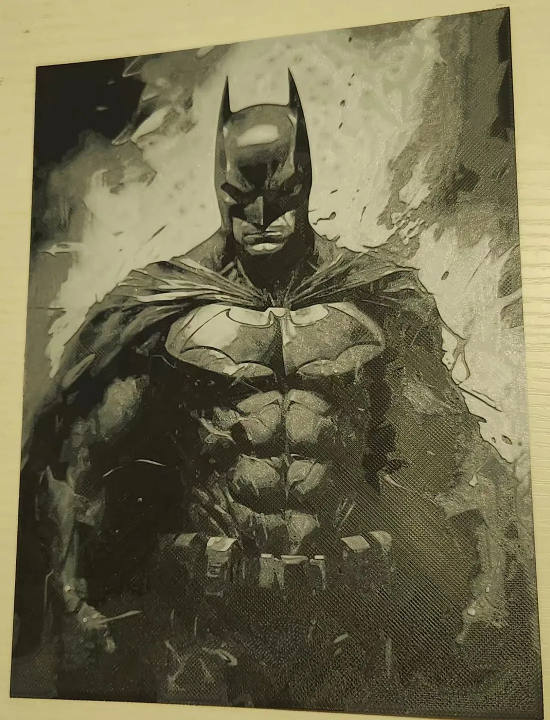 batman relief created using Hueforge