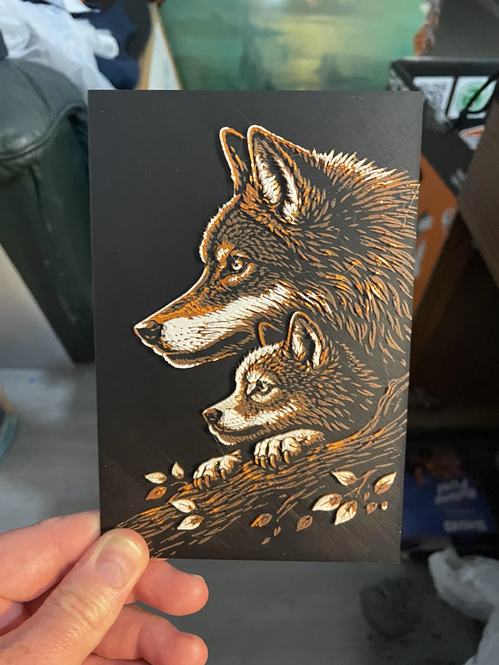 Wolf and Pup Hueforge