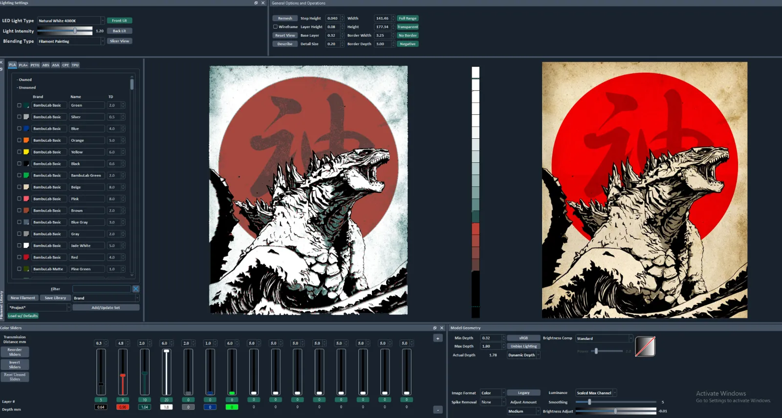 Godzilla Red Sun Hue Forge