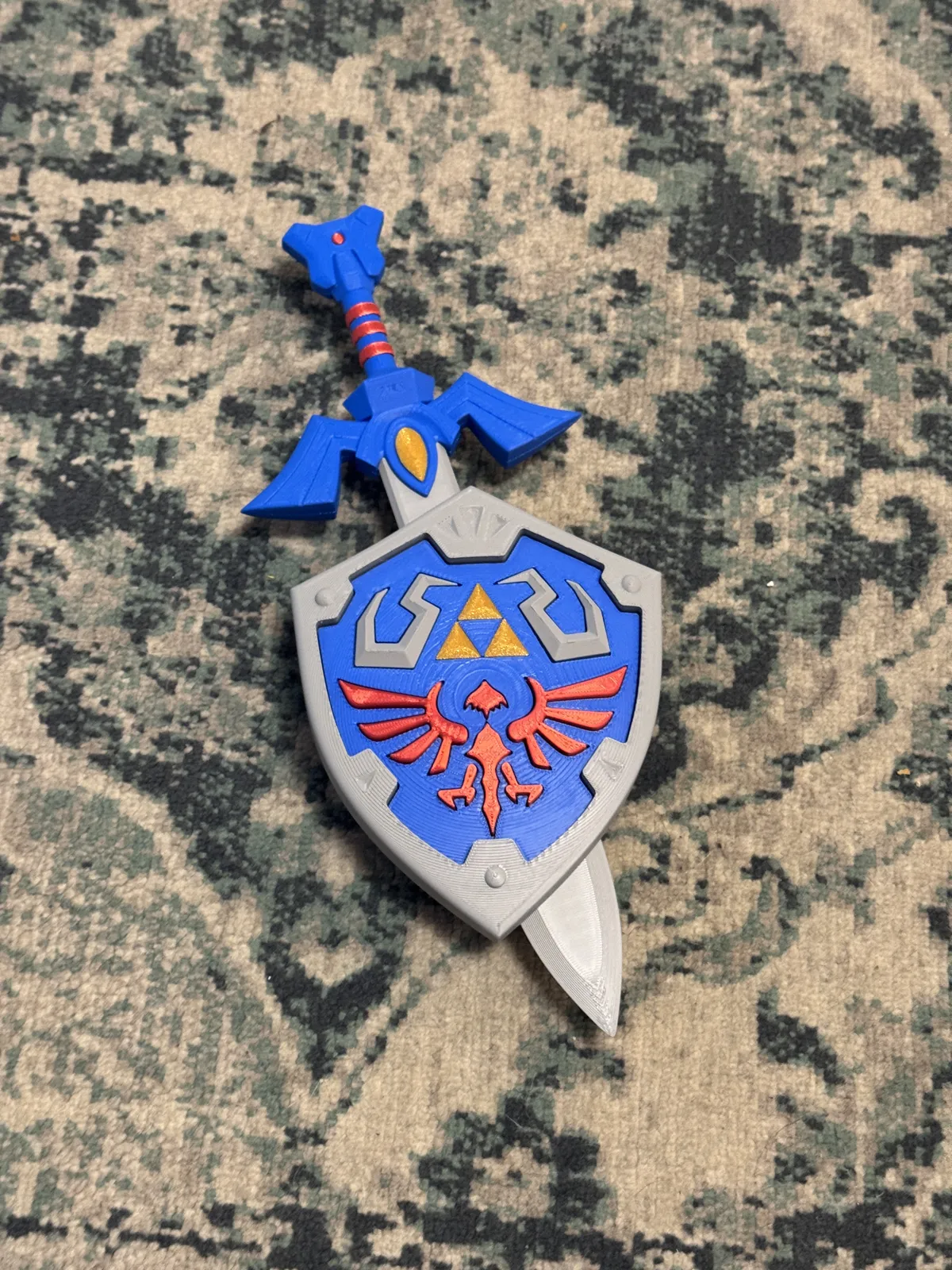 Zelda Hylian Shield & Master Sword With Wall Mount