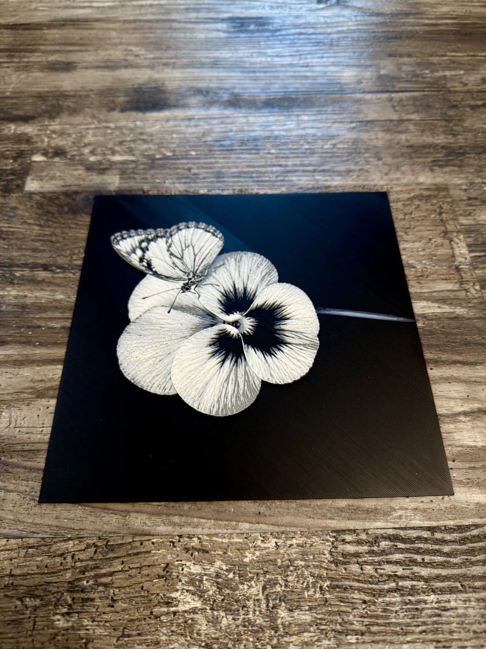 Violet with butterfly Flower Series
