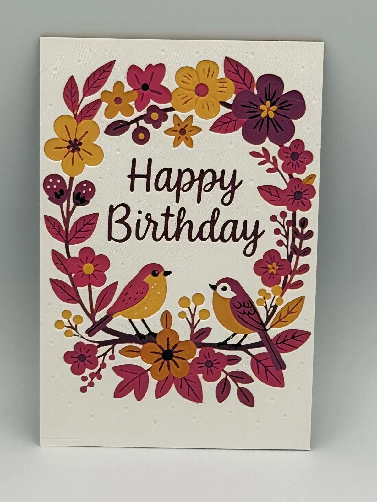 Happy Birthday Greeting Card/Sign Hueforge