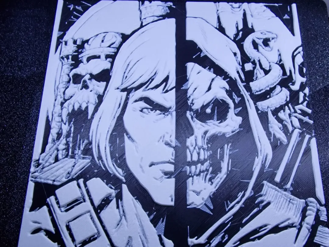 Split-Face HueForge Art Print