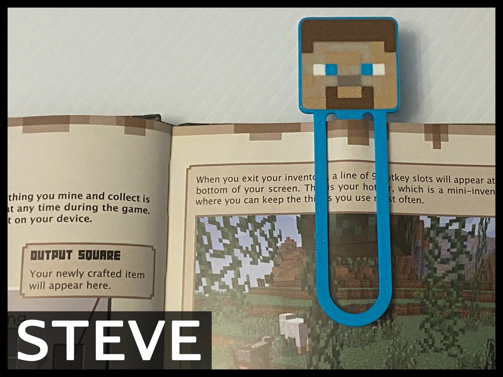 Steve Bookmark - Minecraft