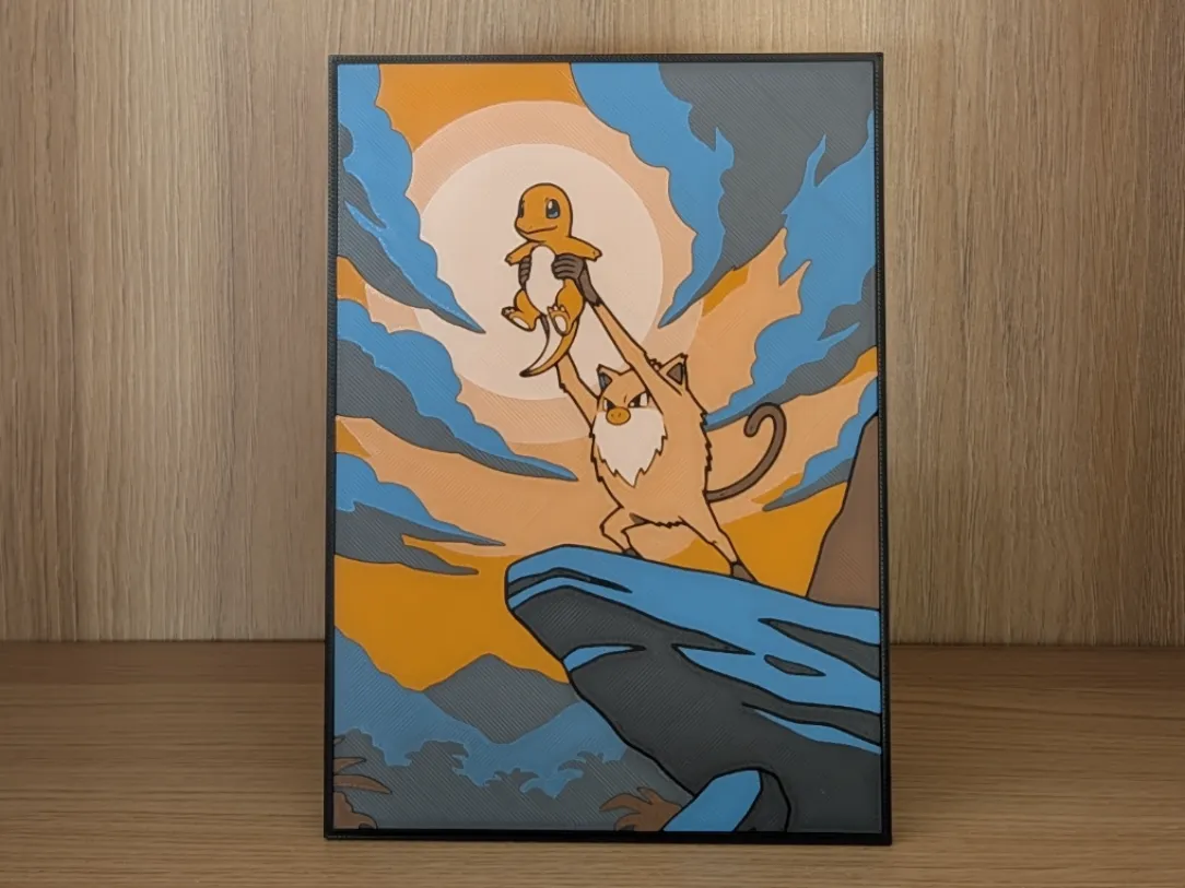 Mankey & Charmander Hueforge & Frame