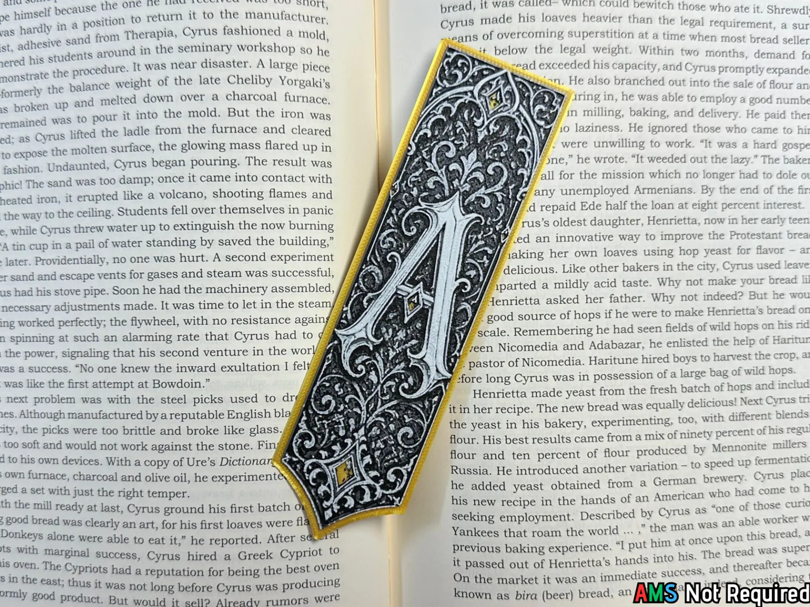 Gothic Letter A Bookmark - HueForge Alphabet