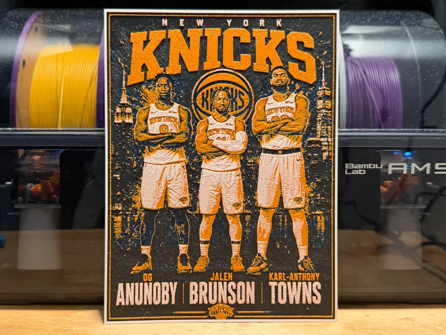 OG + Brunson + Towns Knicks Poster HueForge
