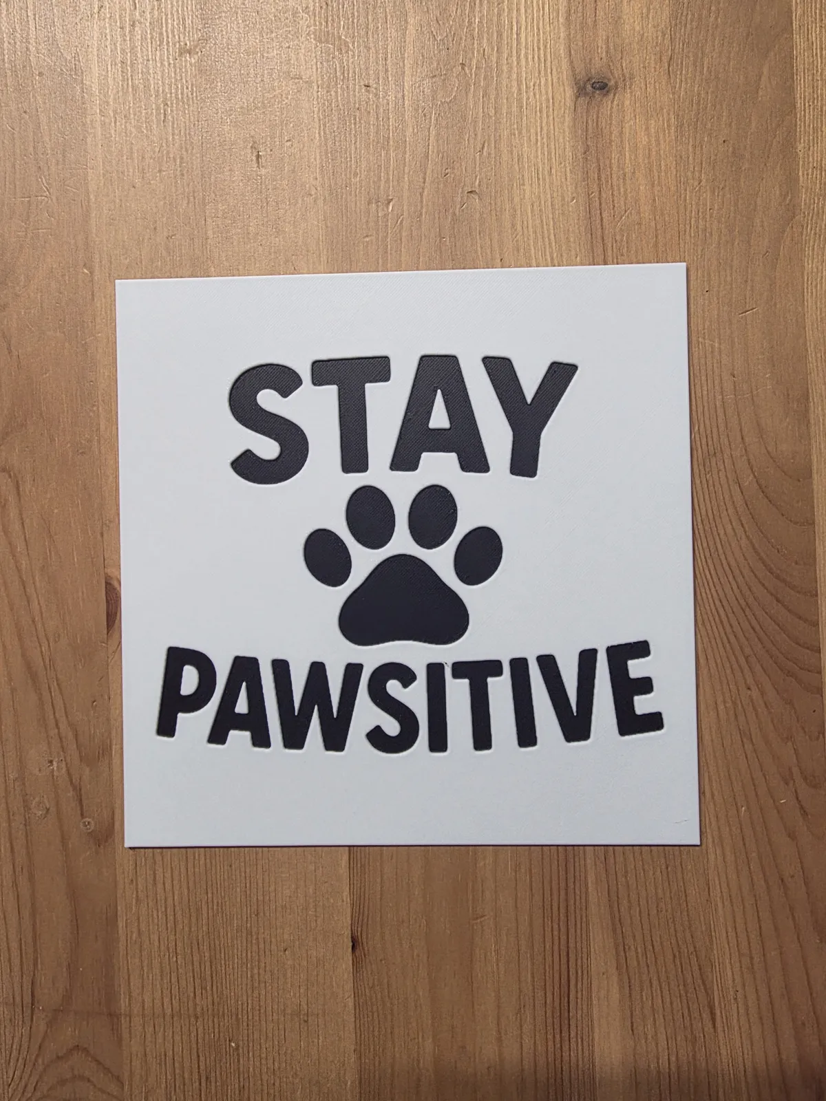 Stay Pawsitive Hueforge