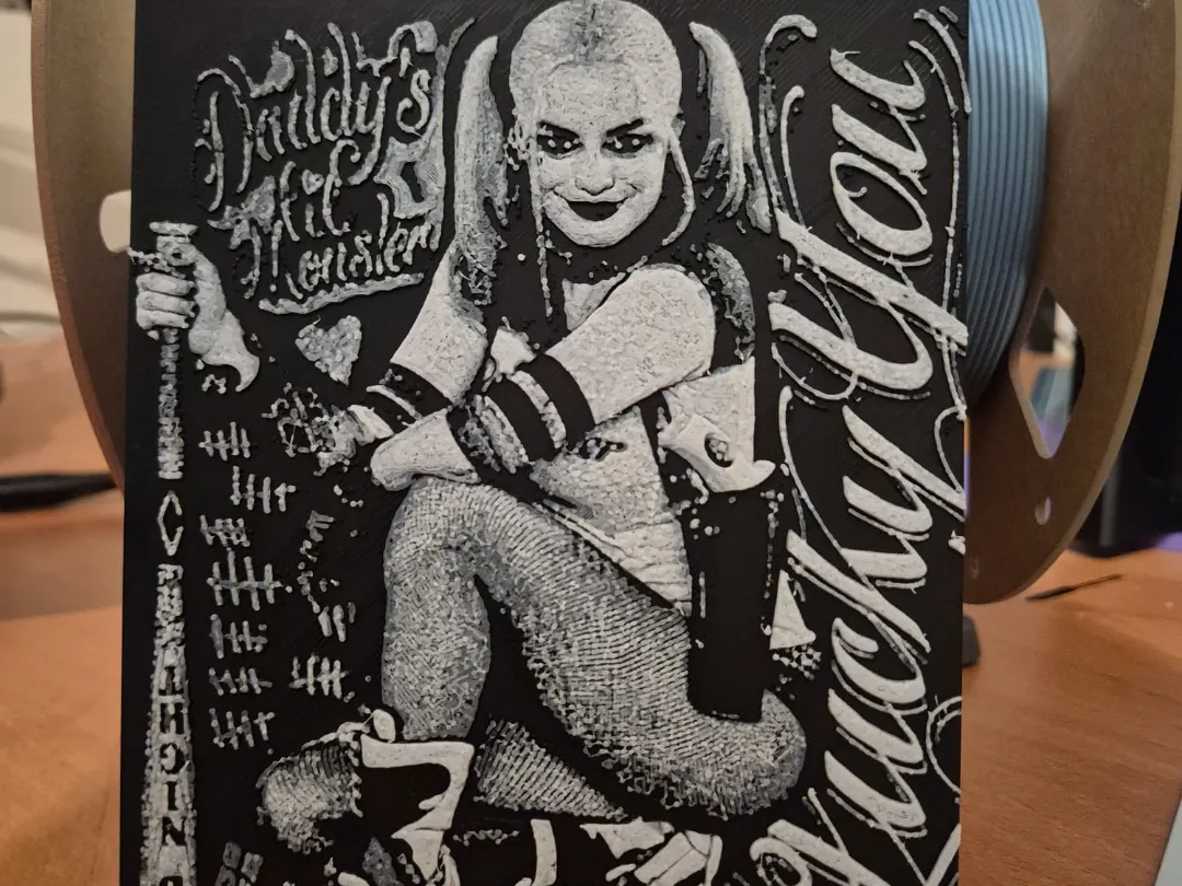 harley quinn graffiti hueforge