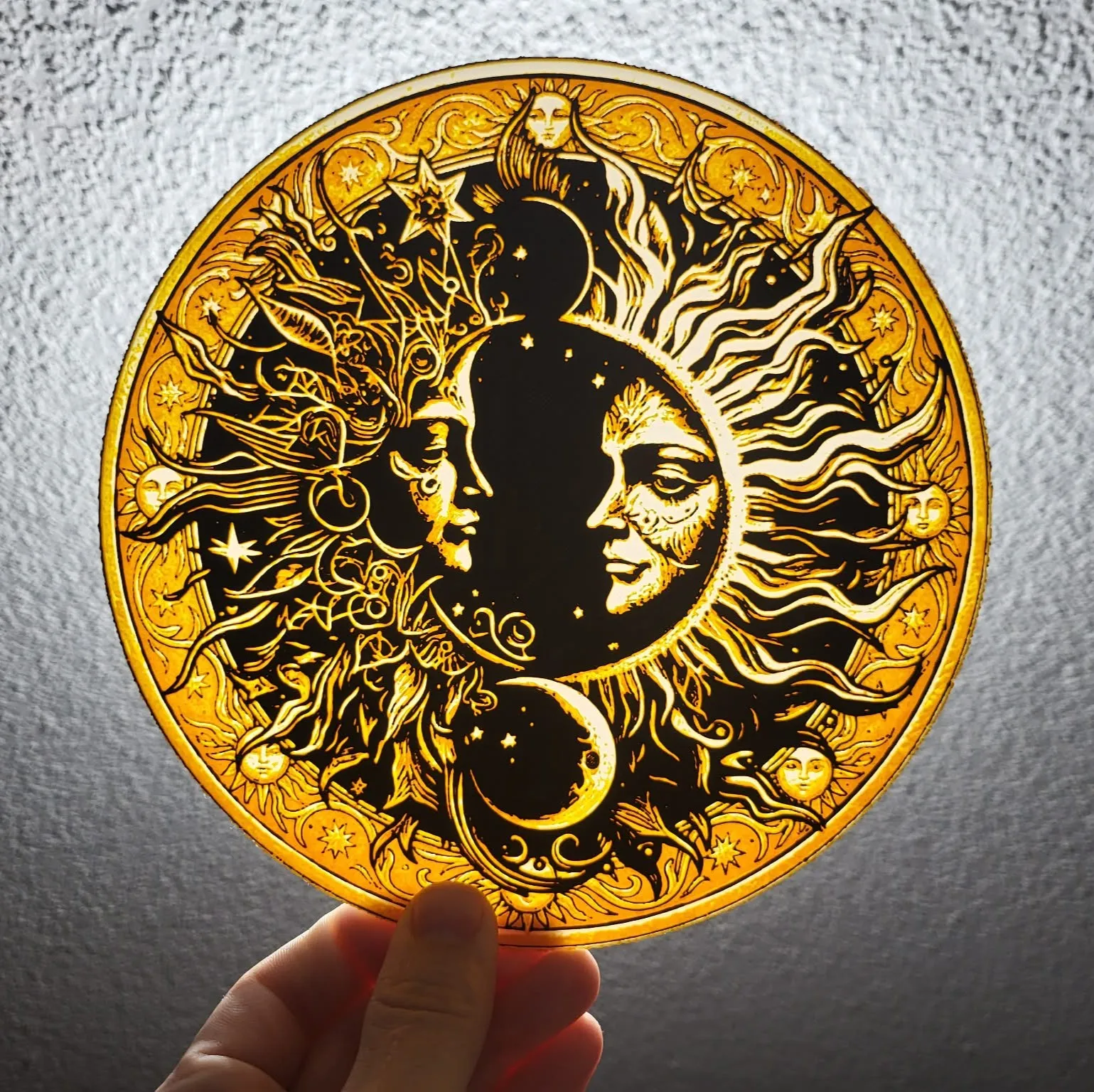 Sun and Moon Lithophane - 4 Color