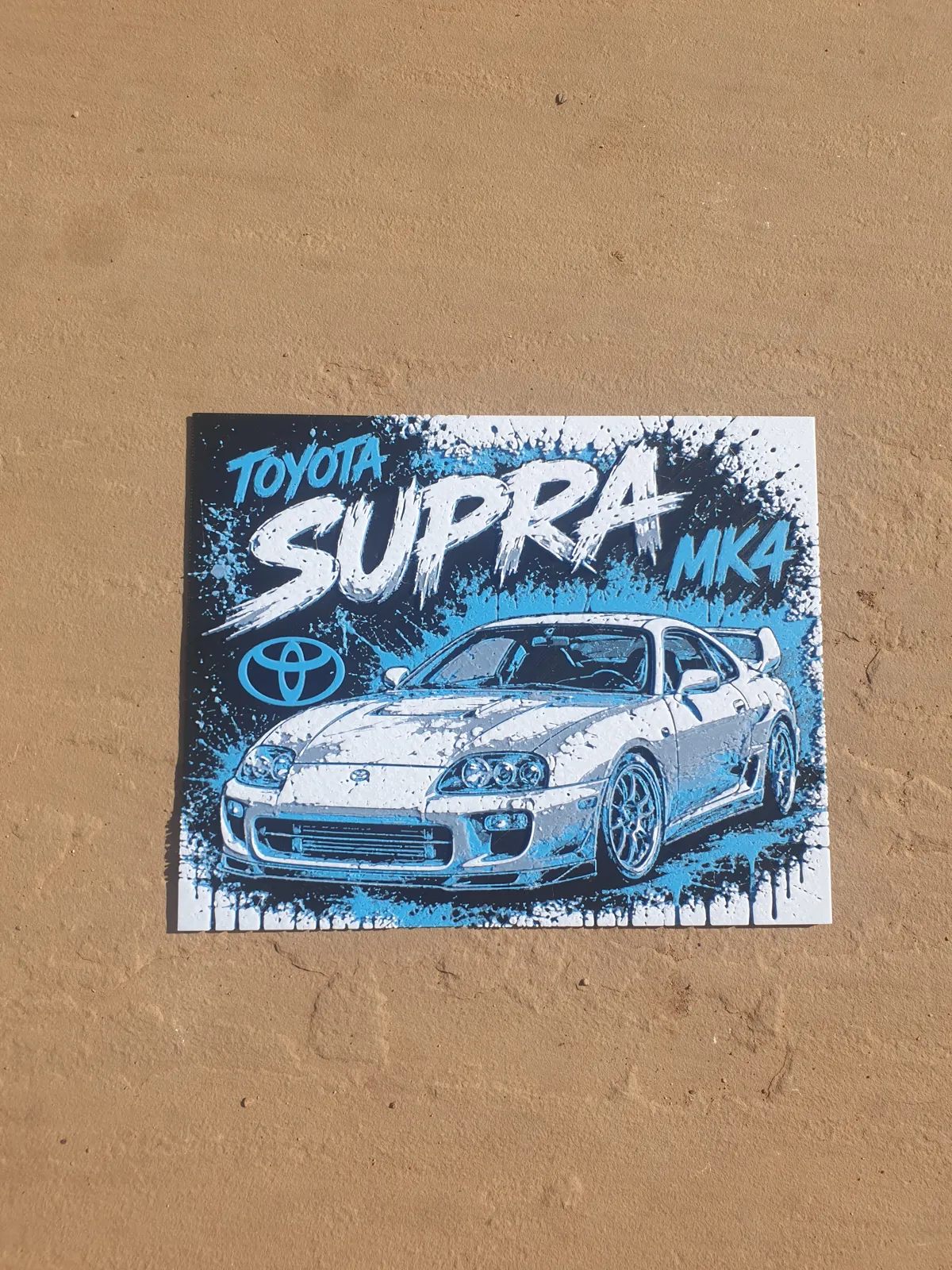 Toyota Supra MK4 HueForge Wall Art