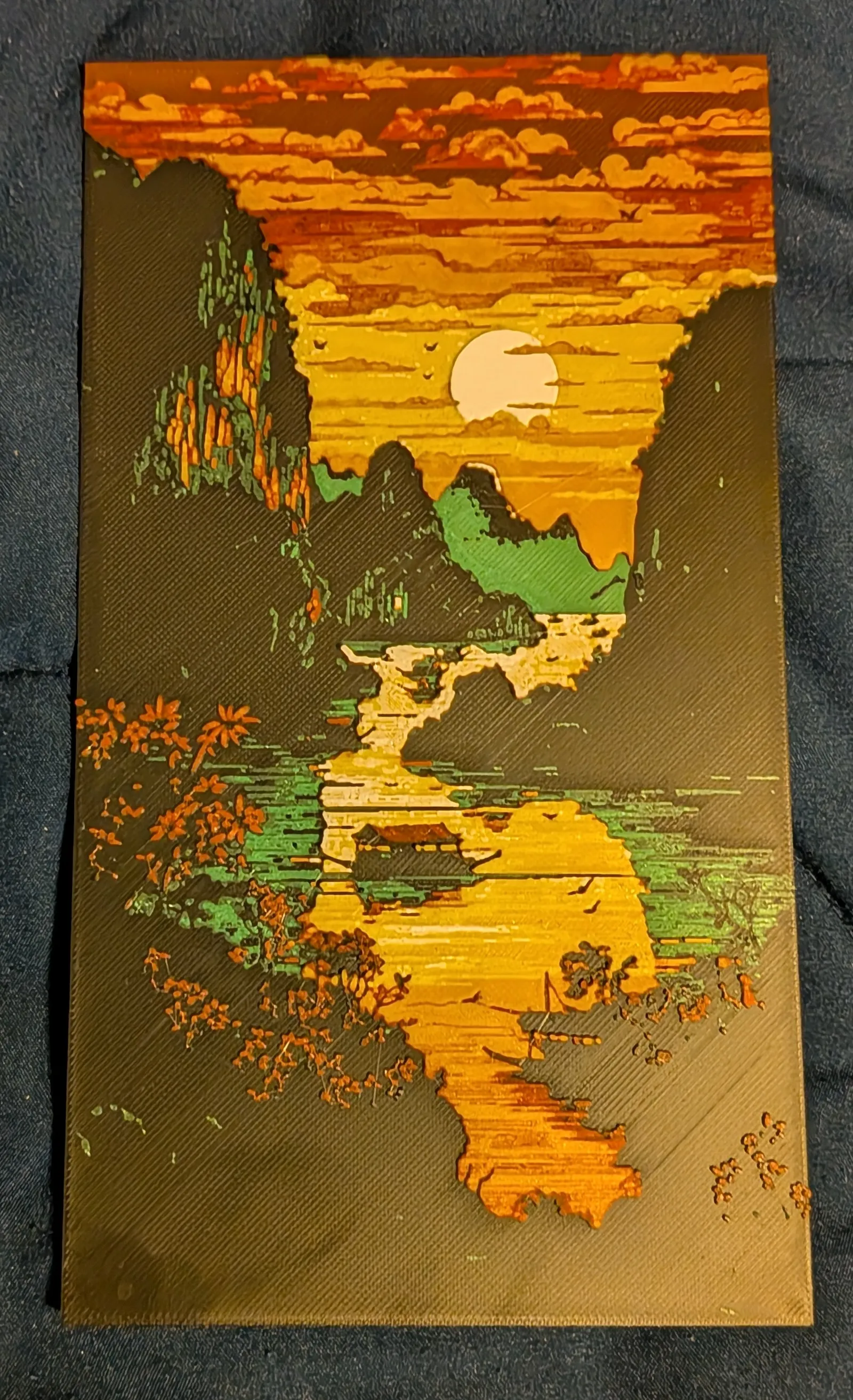 Sunset by lake