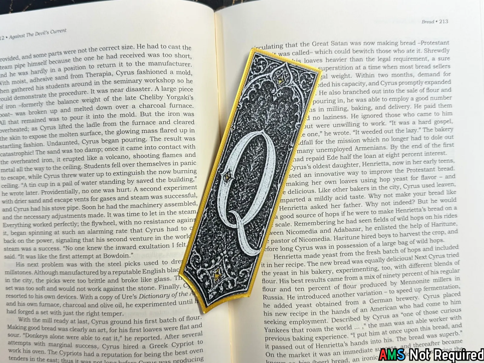 Gothic Letter Q Bookmark - HueForge Alphabet