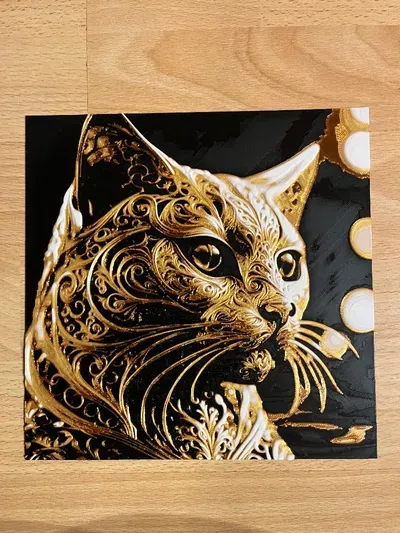 Kitty cat artistic poster