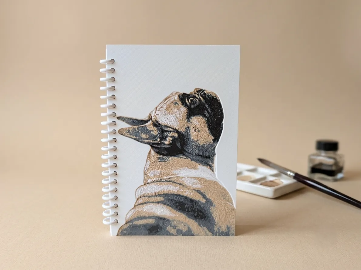Cute French Bulldog Notebook Cover