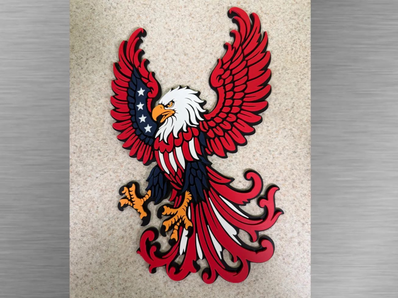 Patriotic-Ornate Freedom Eagle Wall plaque