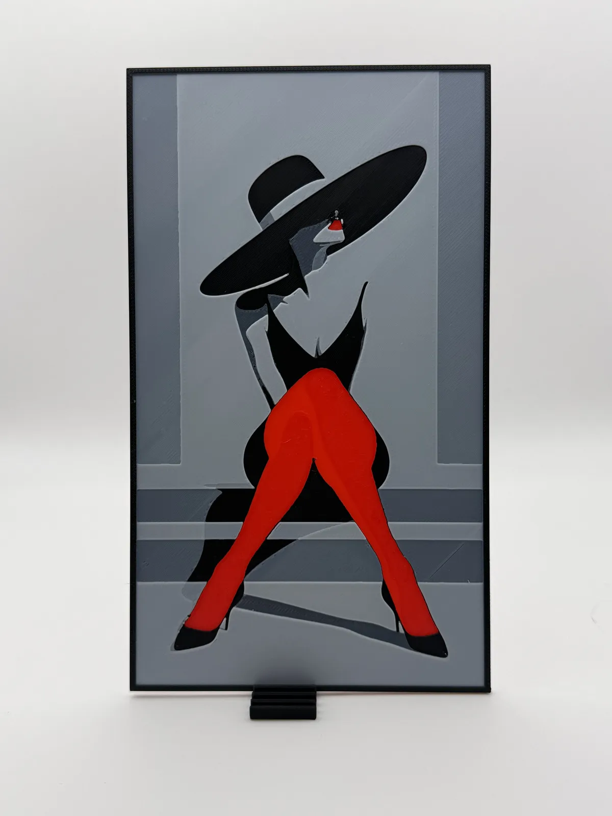 Woman in Red Stockings Art Deco Print