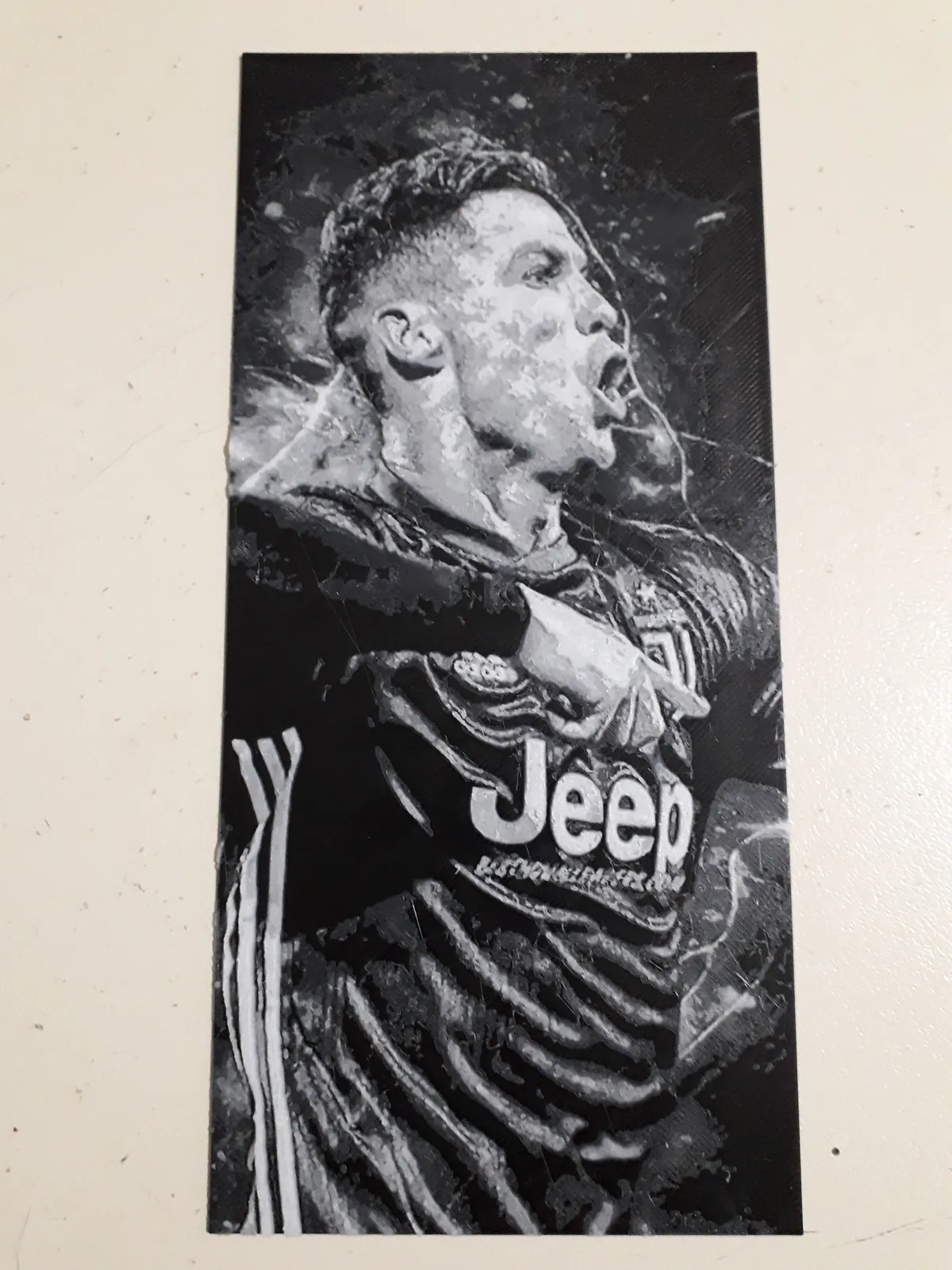 CR7 Cristiano Ronaldo HueForge grayscale 2