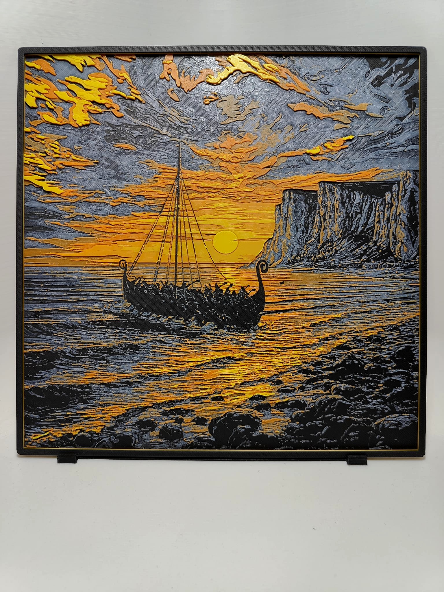 Viking Landing Sunset - Hueforge