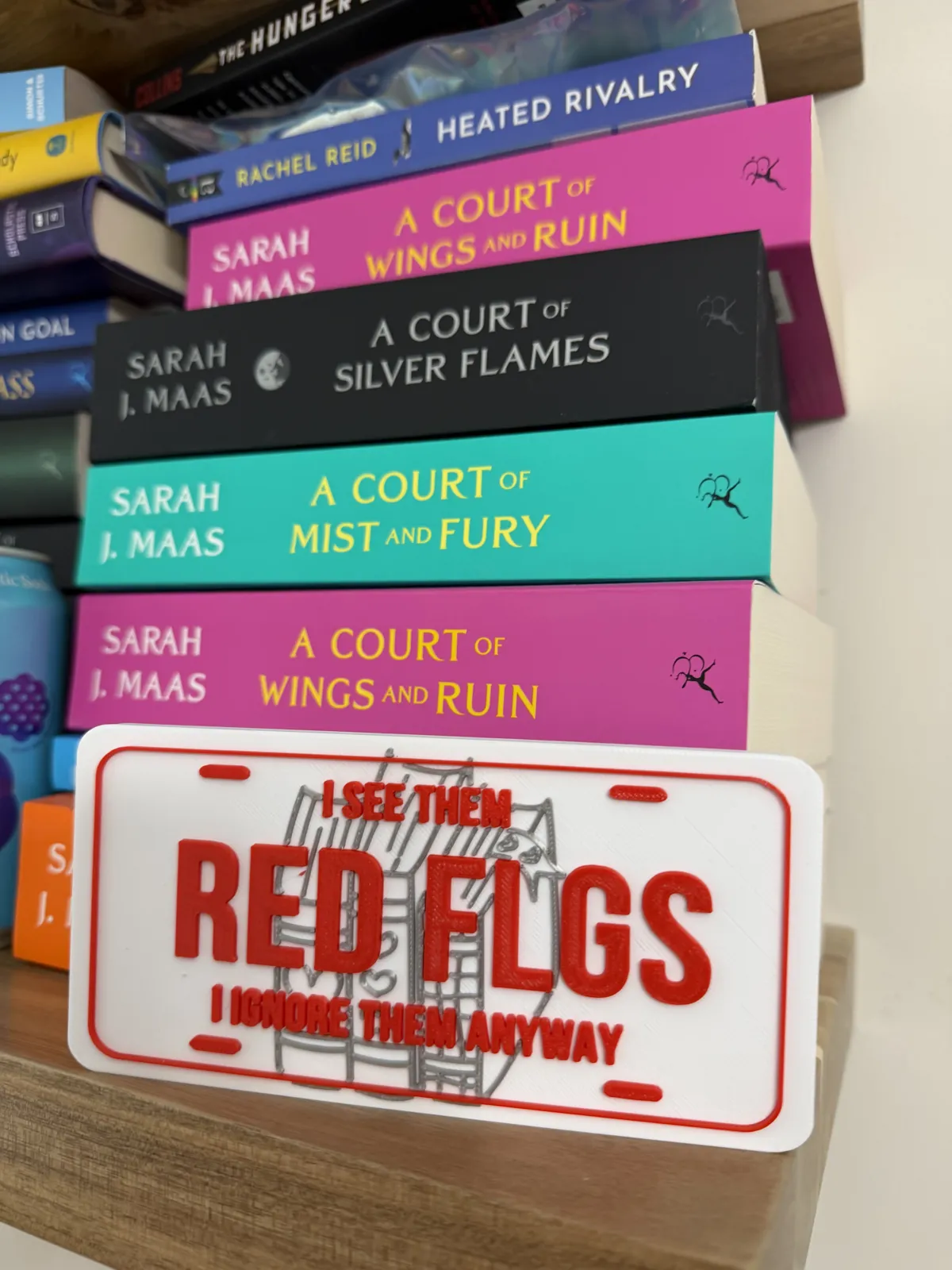 Red Flags Sign | BookTok Shelf Decor Plate