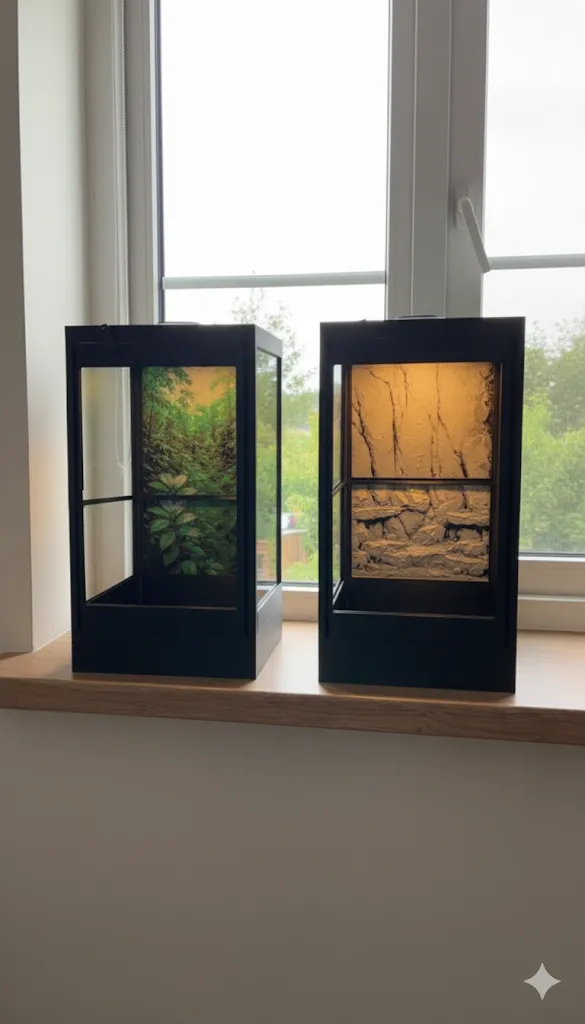 DIY Terrarium 235x220x430mm mit HueForge Rückwand