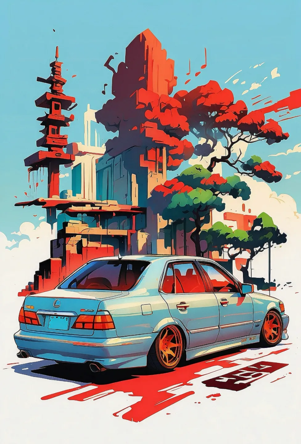 Lexus in Japan Ai generated -Hue Forge