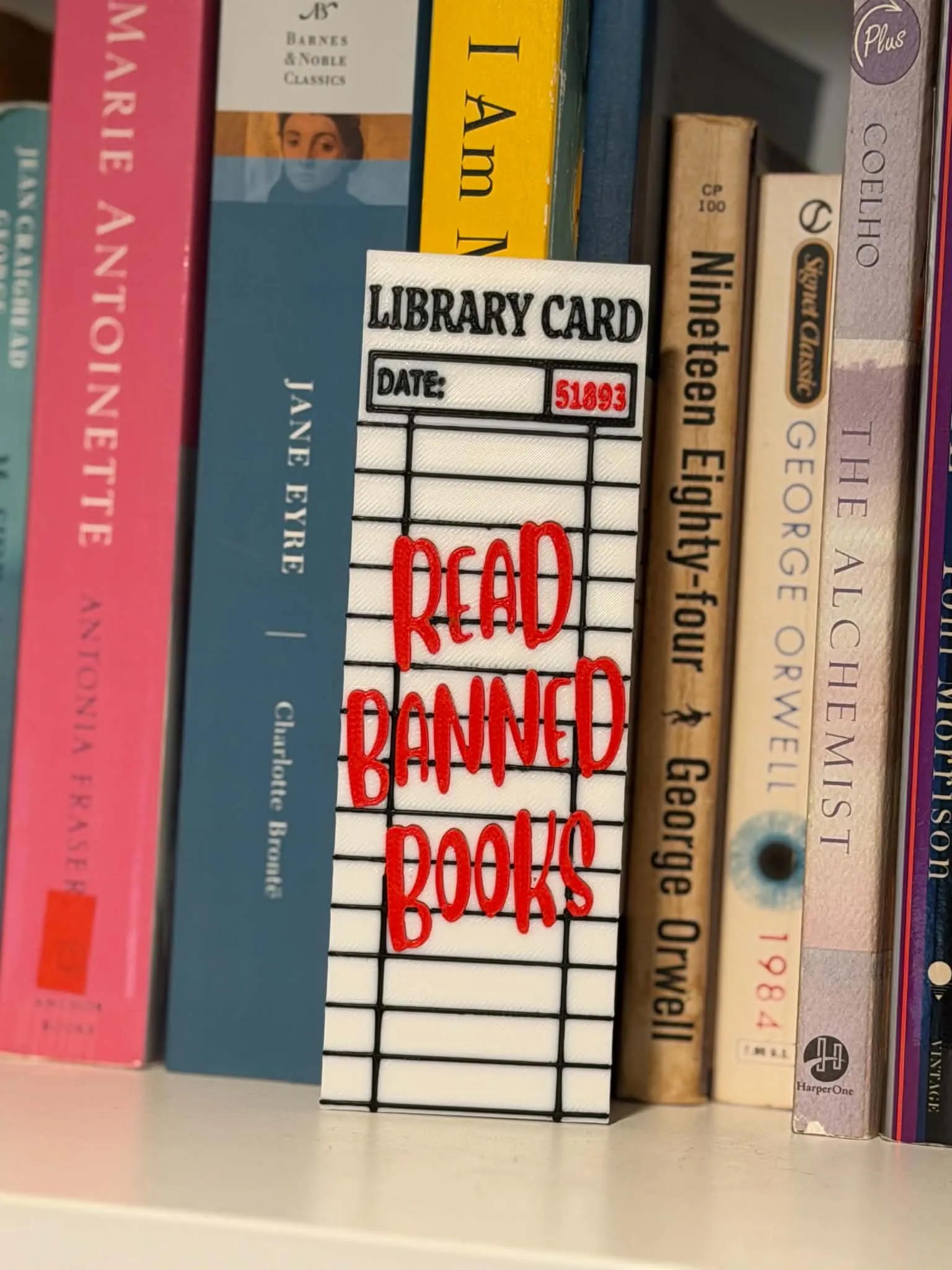 Read Banned Books – Library Card Bookmark