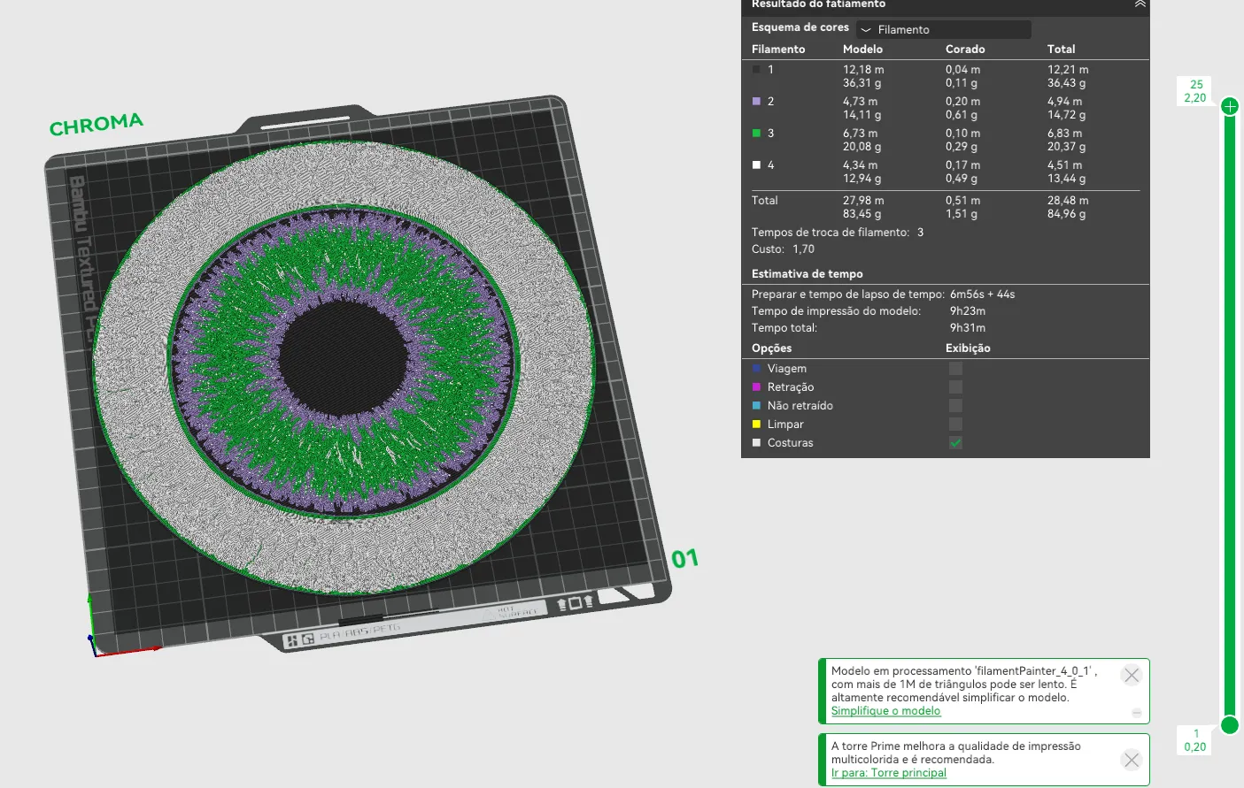 HueForge Quadro - Olho, Fundo de Olho, Moldura
