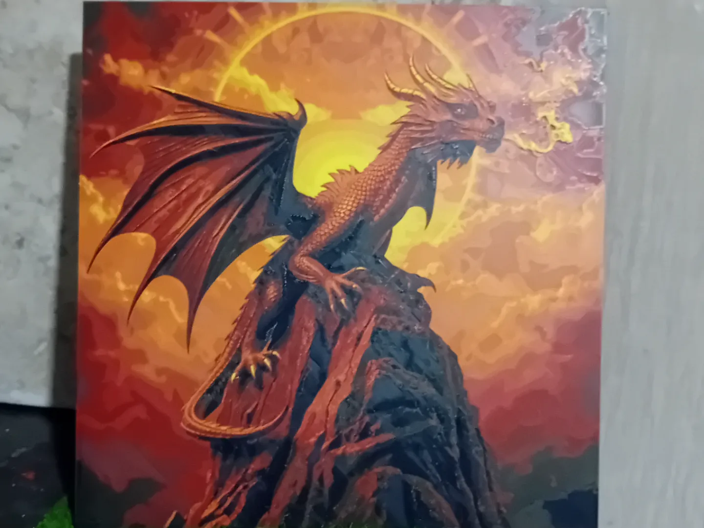 Red Dragon Hue Forge-Hueforge of mighty red dragon