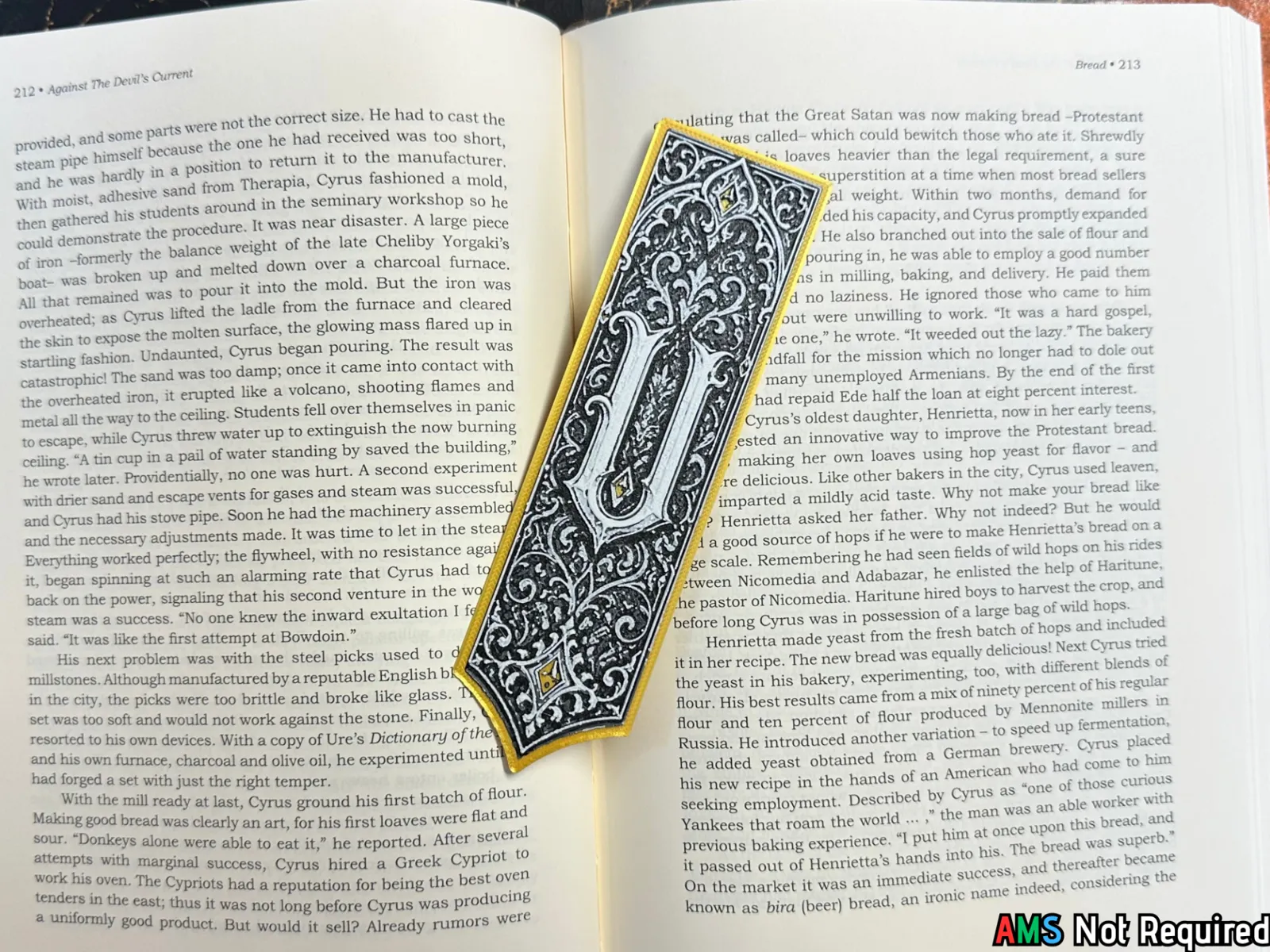 Gothic Letter U Bookmark - HueForge Alphabet