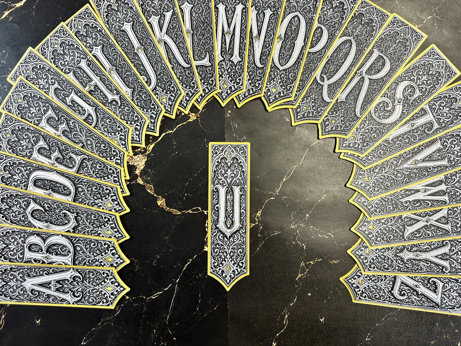 Gothic Letter U Bookmark - HueForge Alphabet
