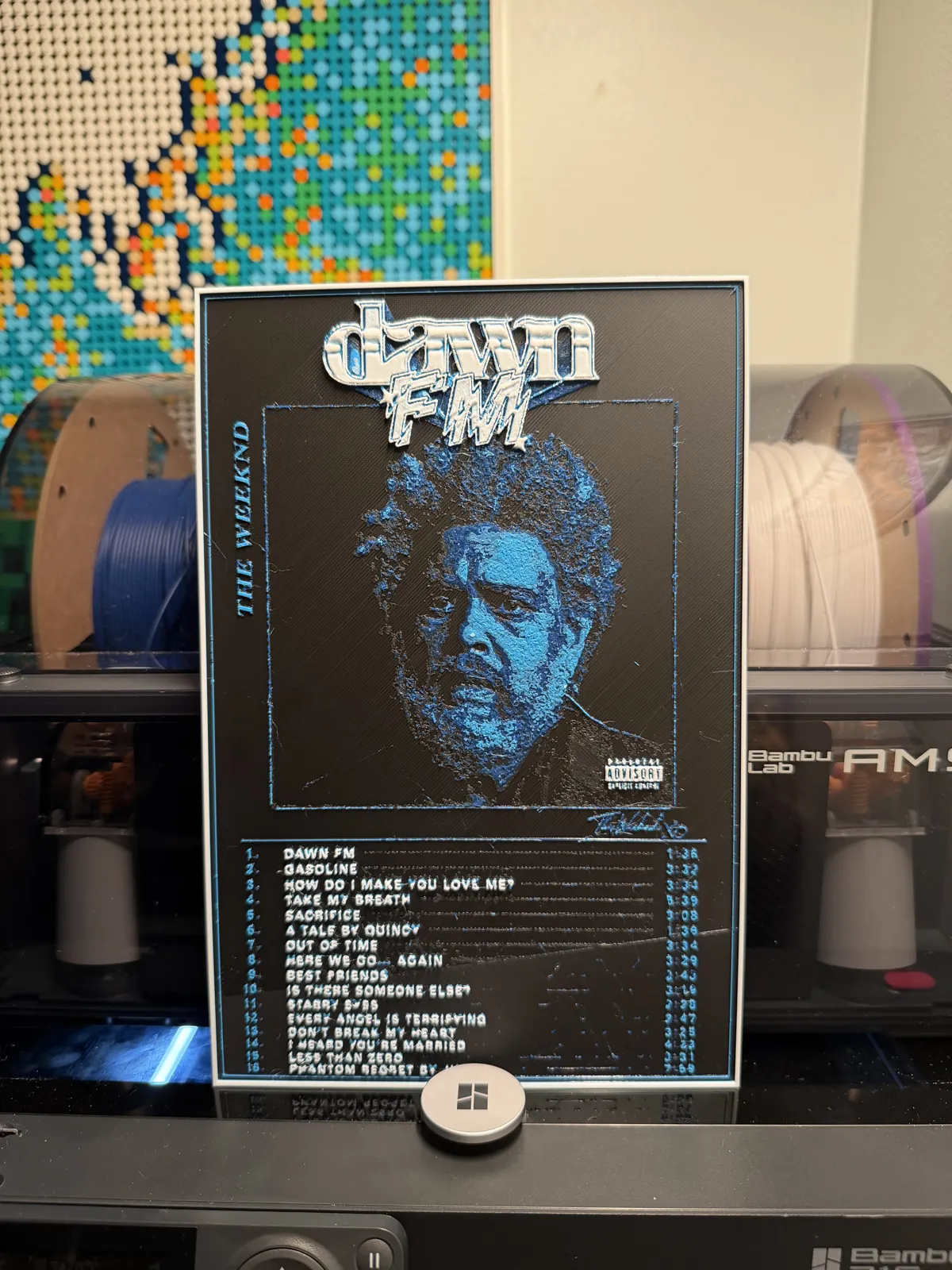 The Weeknd Dawn FM Album Art HueForge Poster