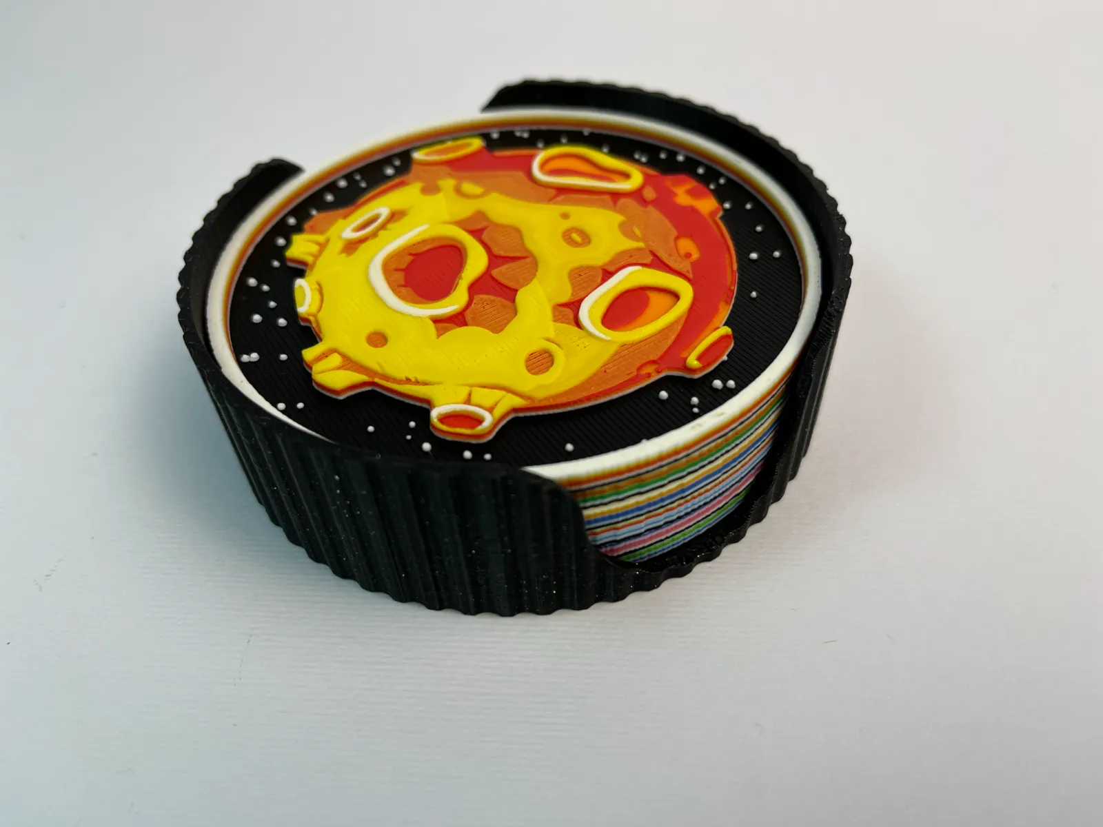 Planets Space Coasters, set of 6 + Coaster Holder