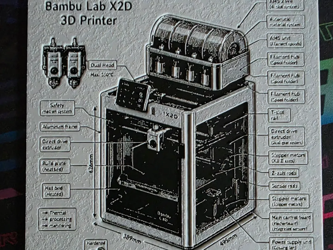 Bambulab X2D Hueforge