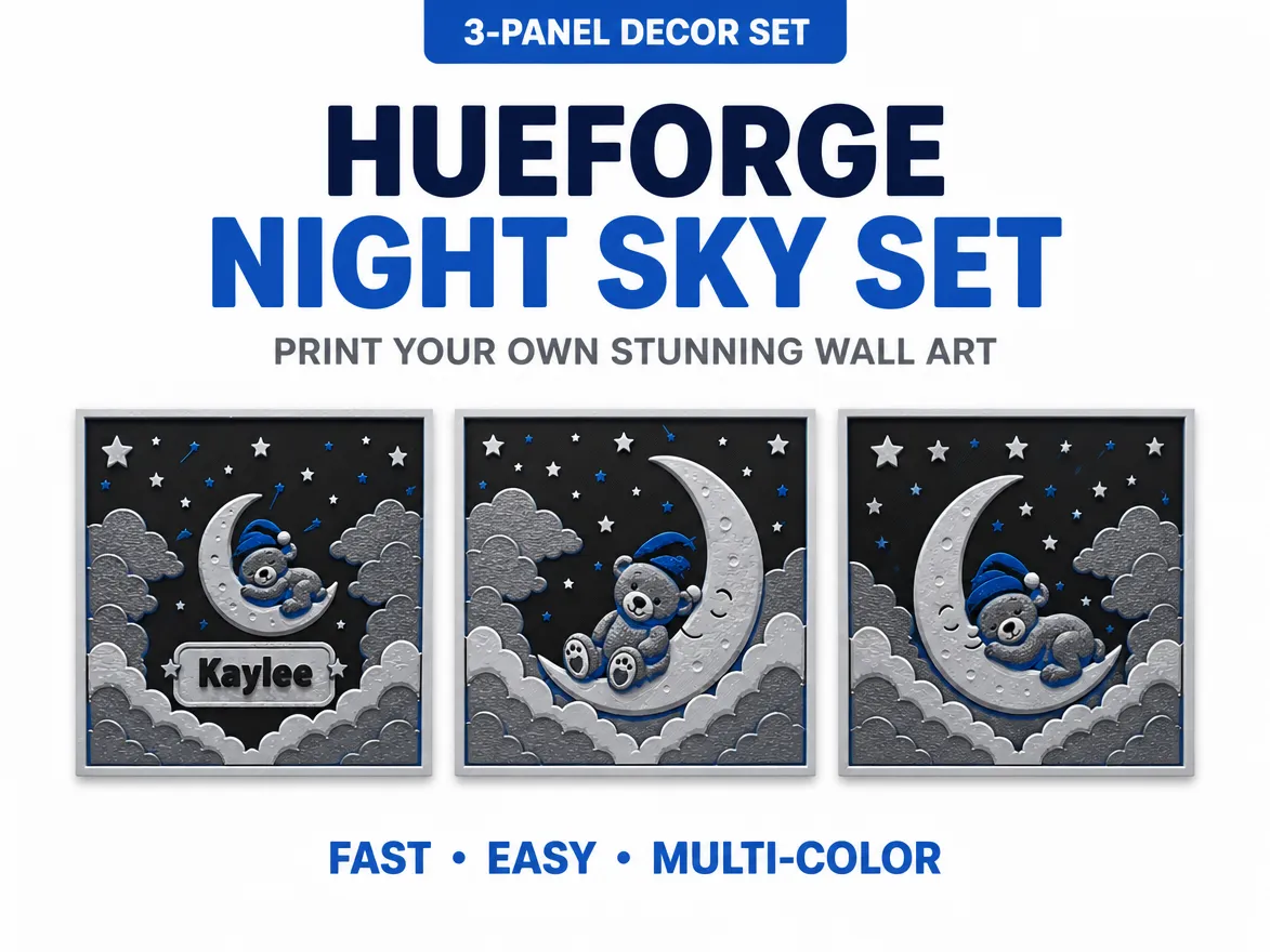 Personalised Kids Hue Forge Bear Moon