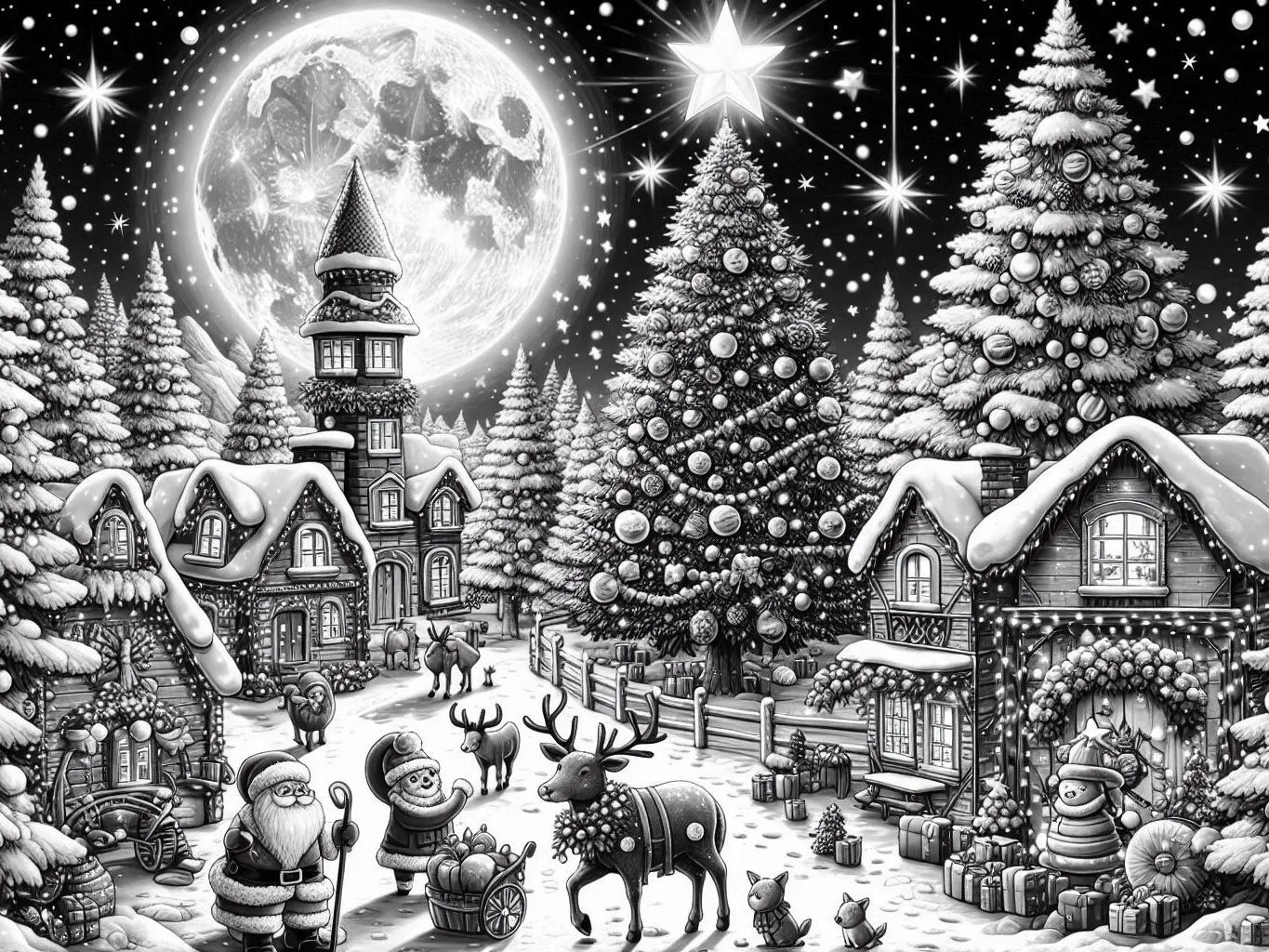 Christmas picture decoration Hueforge 200x114